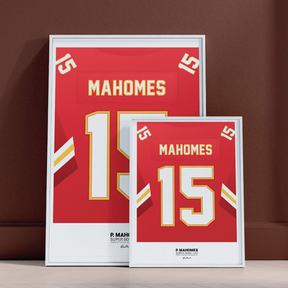 Patrick Mahomes jersey, Super Bowl LVIII